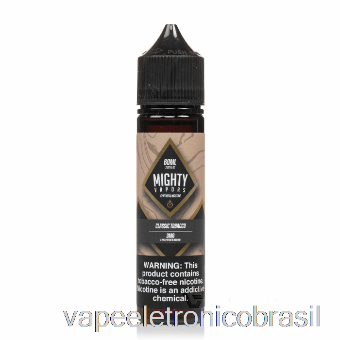 Vape Eletrônico Tabaco Clássico - Vapores Poderosos - 60ml 0mg